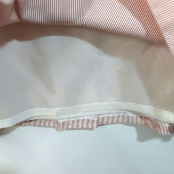Brooks Brothers woven in Italy Skirt striped  white pink front size 14 c… - Picture 4 of 12